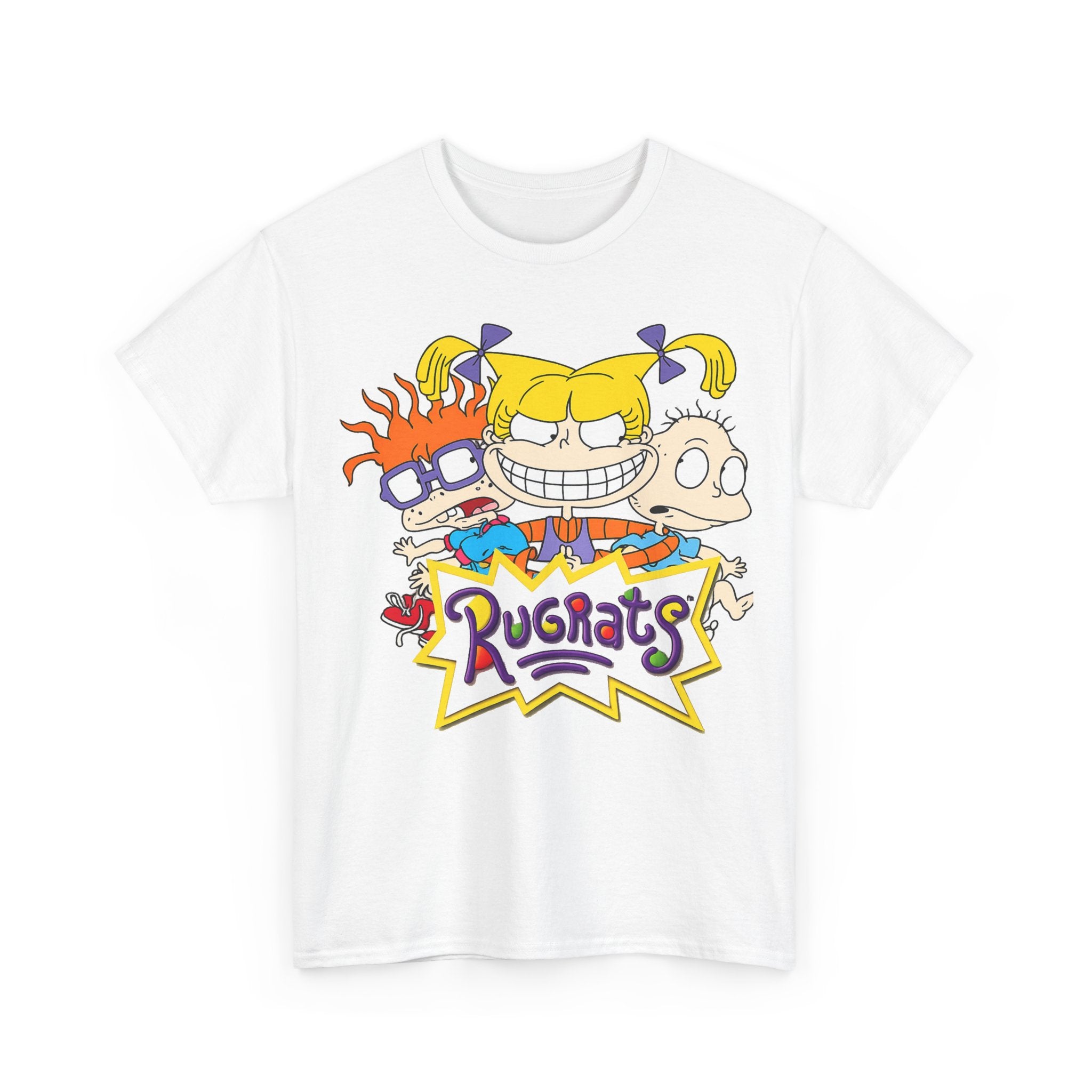 Rugrats Retro Cartoon Crewneck Tee — Colorful 90s Kids Character Design