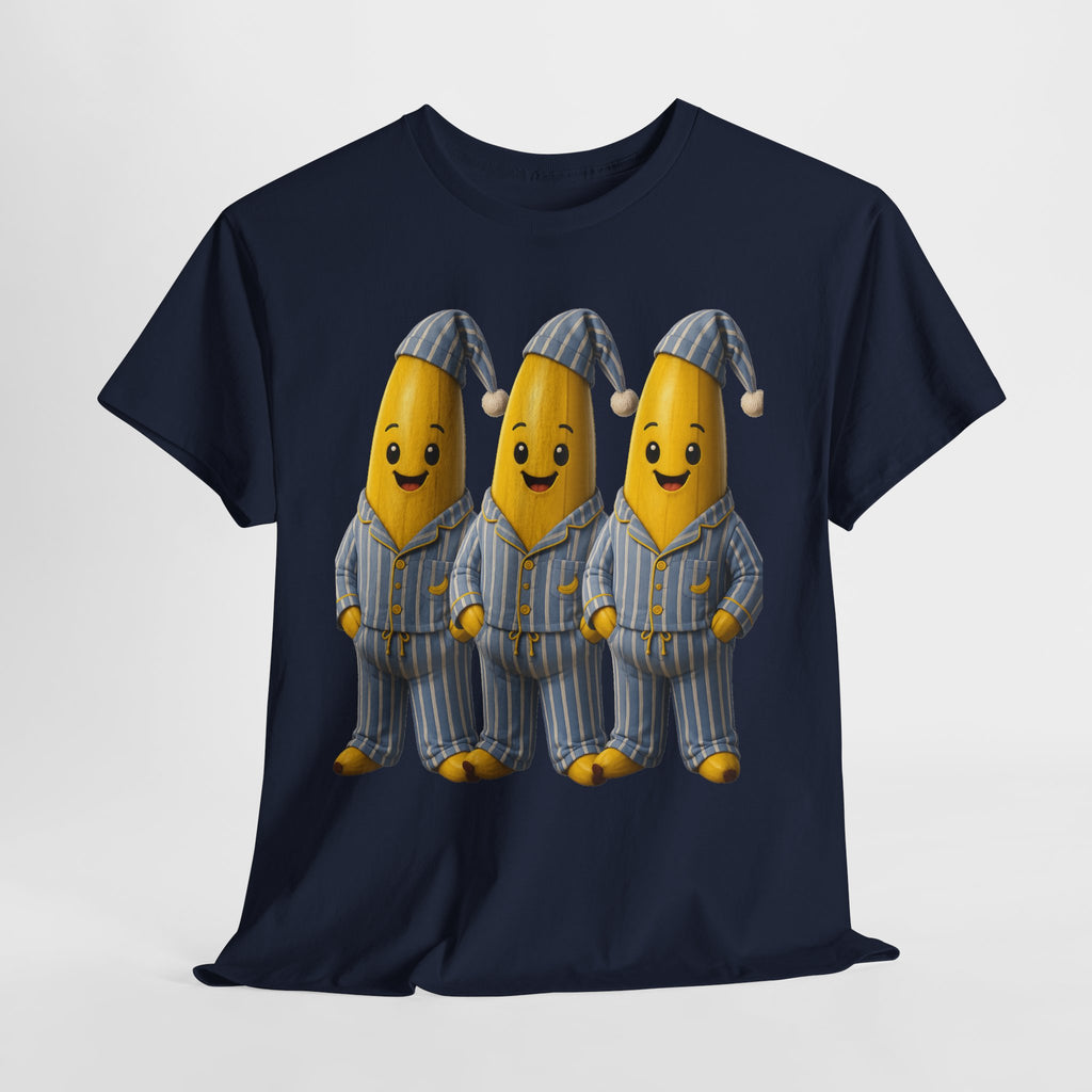 Bananas in Pyjamas – Three Smiling Bananas in Striped Pajamas Graphic T-Shirt