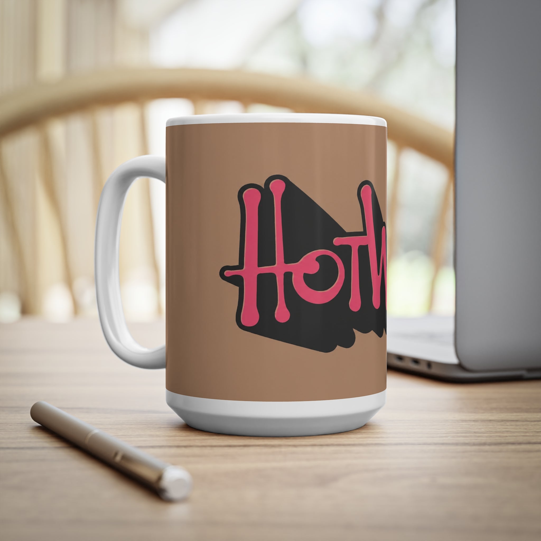 Hot Wife Coffee Mug — Bold Script Ceramic Mug (11oz, 15oz)