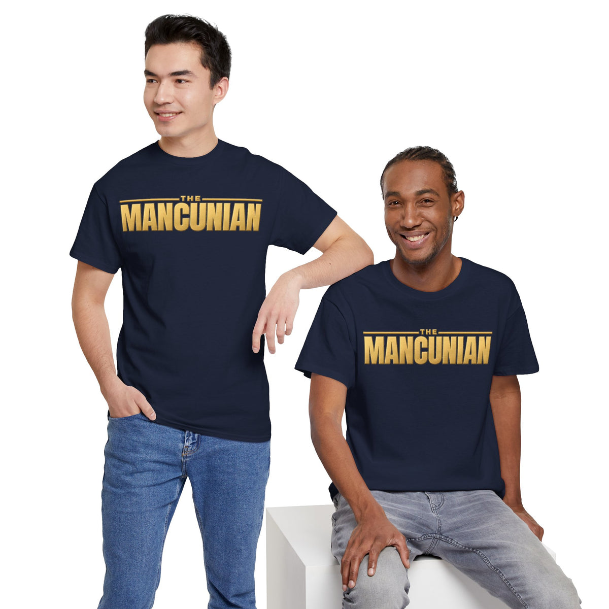 Mancunian Gold Logo Cotton T‑Shirt