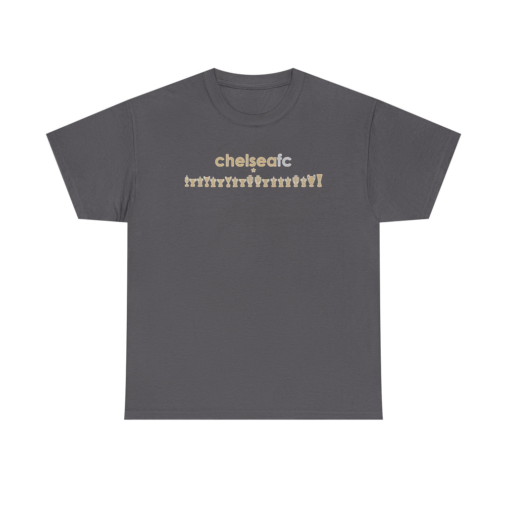 Chelsea FC Retro Silhouette Tee — Beige Logo Football Fans Shirt