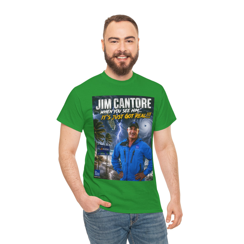 Jim Cantore "It's Just Got Real" Hurricane T-Shirt