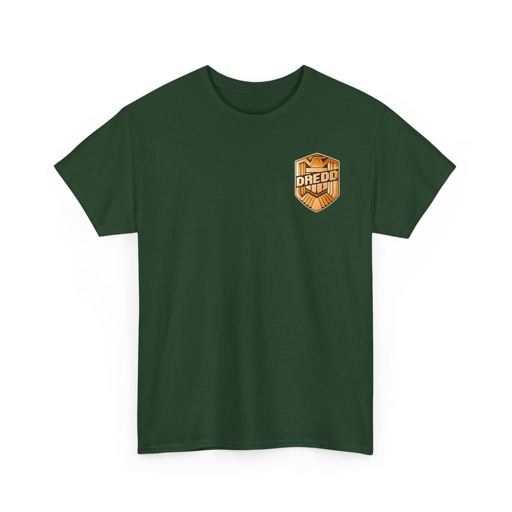 Dredd Shield Badge T-Shirt — Retro Law Enforcement Logo Tee