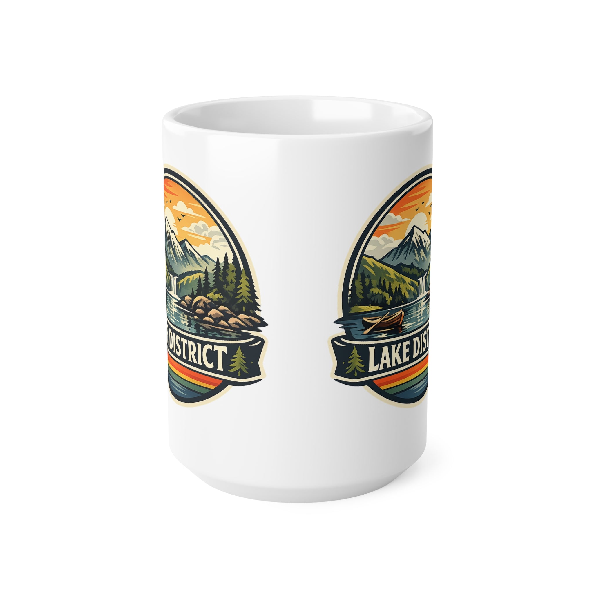 Lake District Coffee Mug — Scenic Mountain & Lake Camping Ceramic Cup (11oz, 15oz)