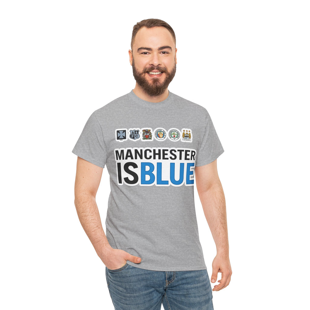 Manchester Is Blue Tee — Manchester City Supporter T-Shirt