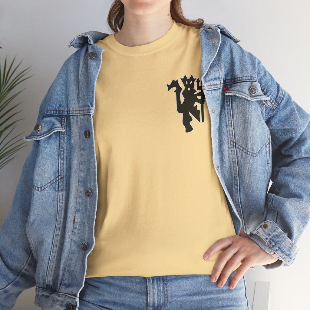 Manchester United Devil Cotton T-Shirt – Retro Trident Football Crest Tee