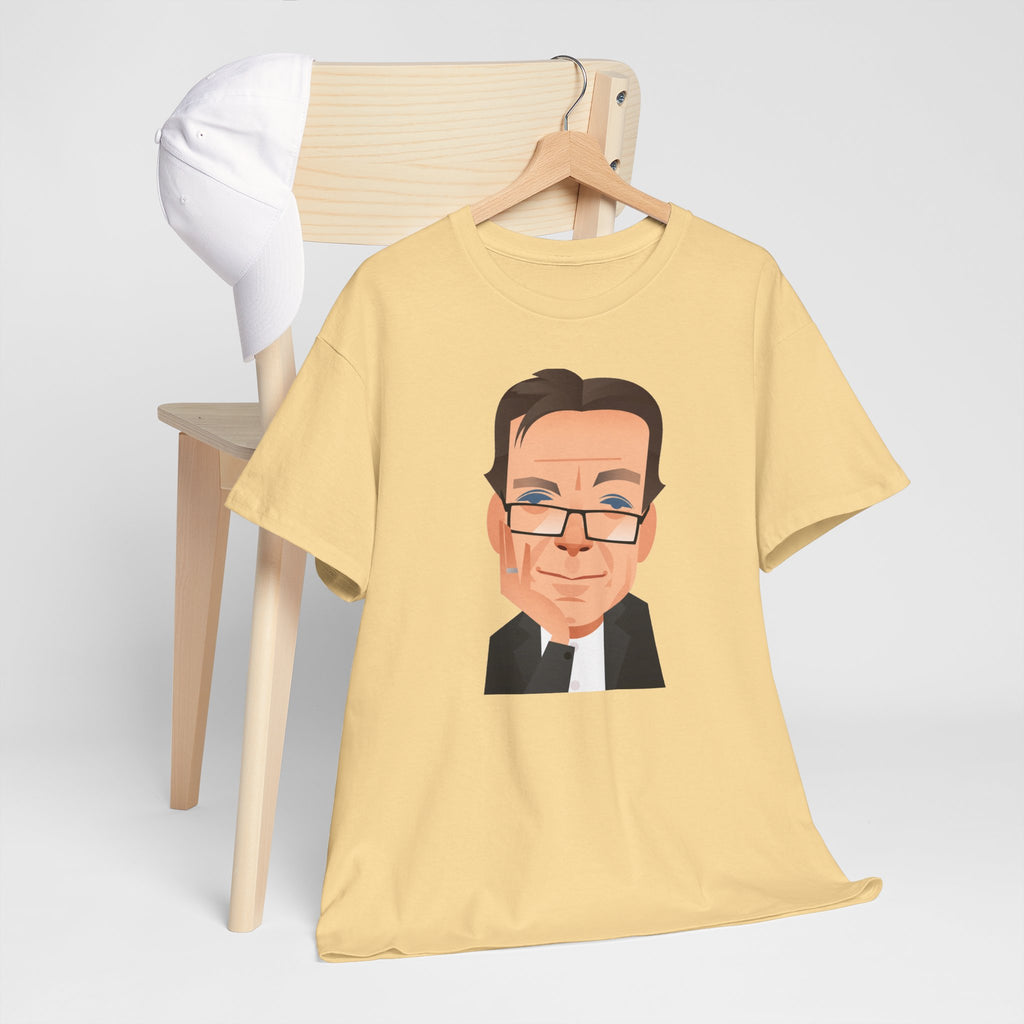 Tony Wilson Manchester Legend Caricature Gentleman Face Cotton T-Shirt