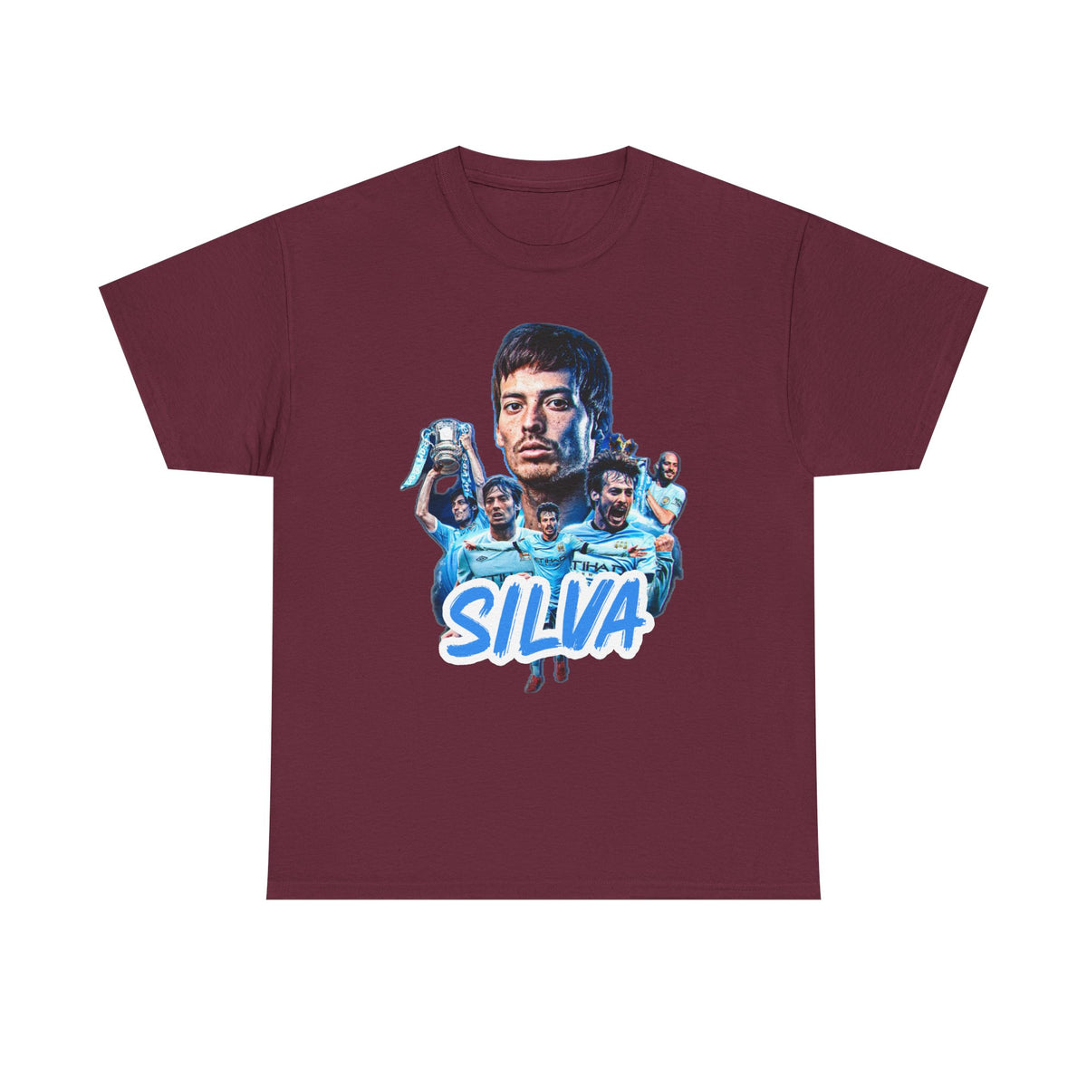 David Silva Manchester City Soccer Tee — Classic Player Portrait Football Shirt