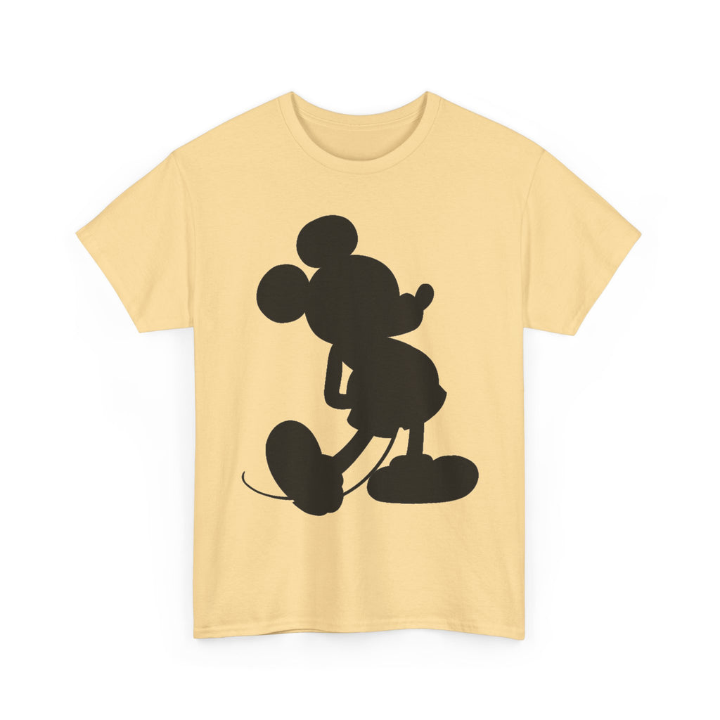 Mickey Mouse Silhouette Graphic Tee — Retro Cartoon Shadow T-Shirt