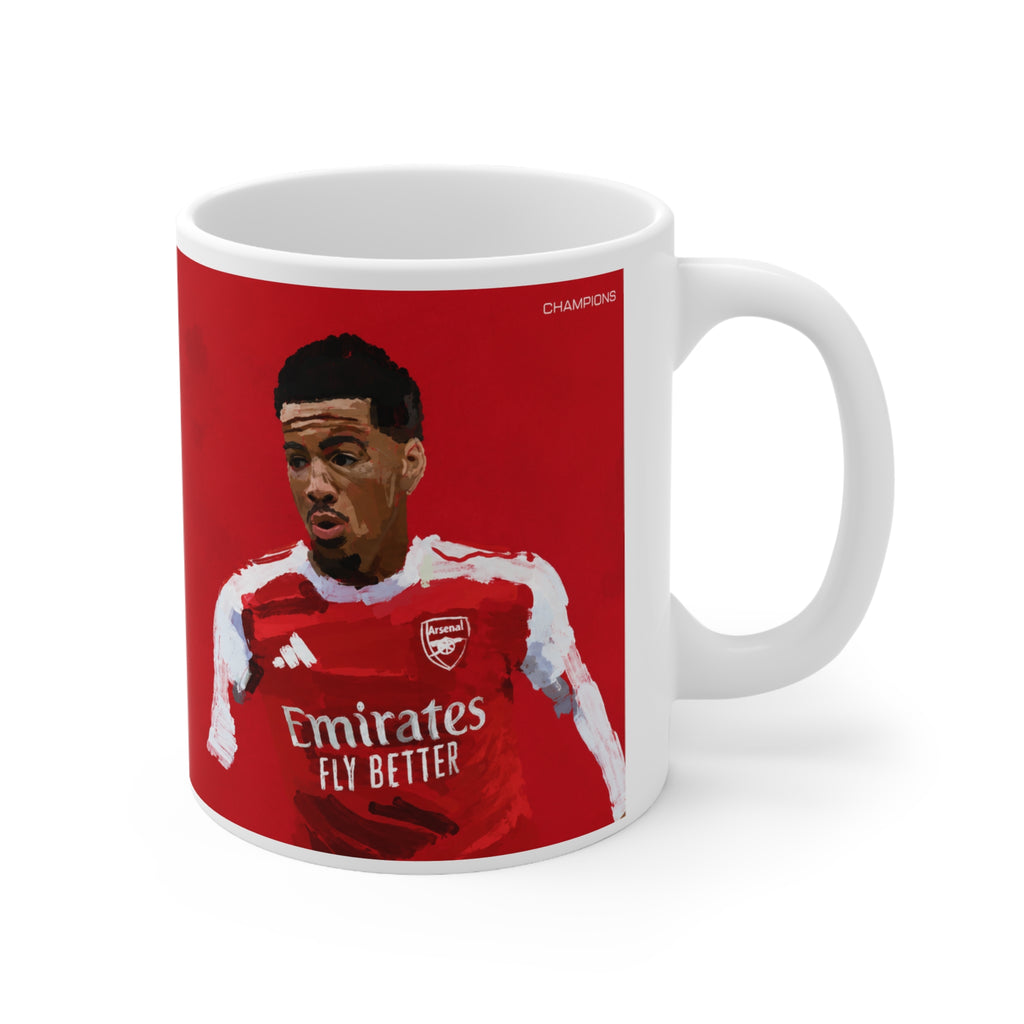 Ethan Nwaneri Arsenal Champions Ceramic Mug — Football Player Red 11oz/15oz