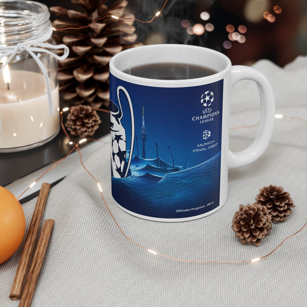 1997 UEFA Champions League Final Programme Cover inspired Ceramic Coffee Cup