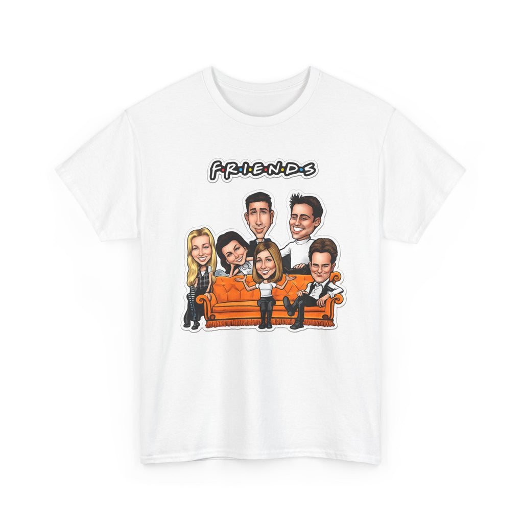Friends TV Show Cartoon Cast T-Shirt — Iconic Couch Graphic Tee