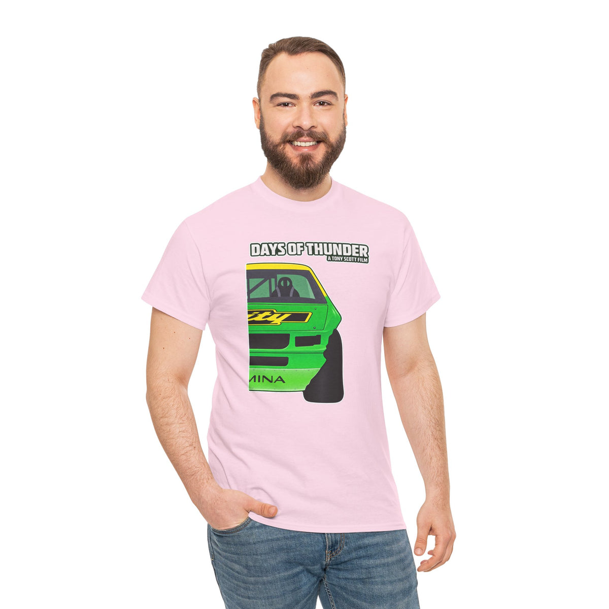 Days of Thunder Racing Car T‑Shirt — Retro Green Muscle Car Tee