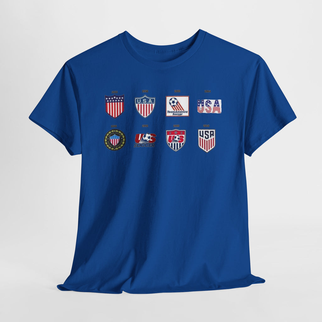 USA Soccer Logos Graphic Tee — Retro American Soccer Logo T‑Shirt