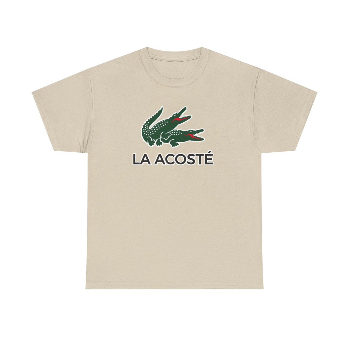 La Acosté Crocodile Logo Graphic Cotton Tee / T-Shirt