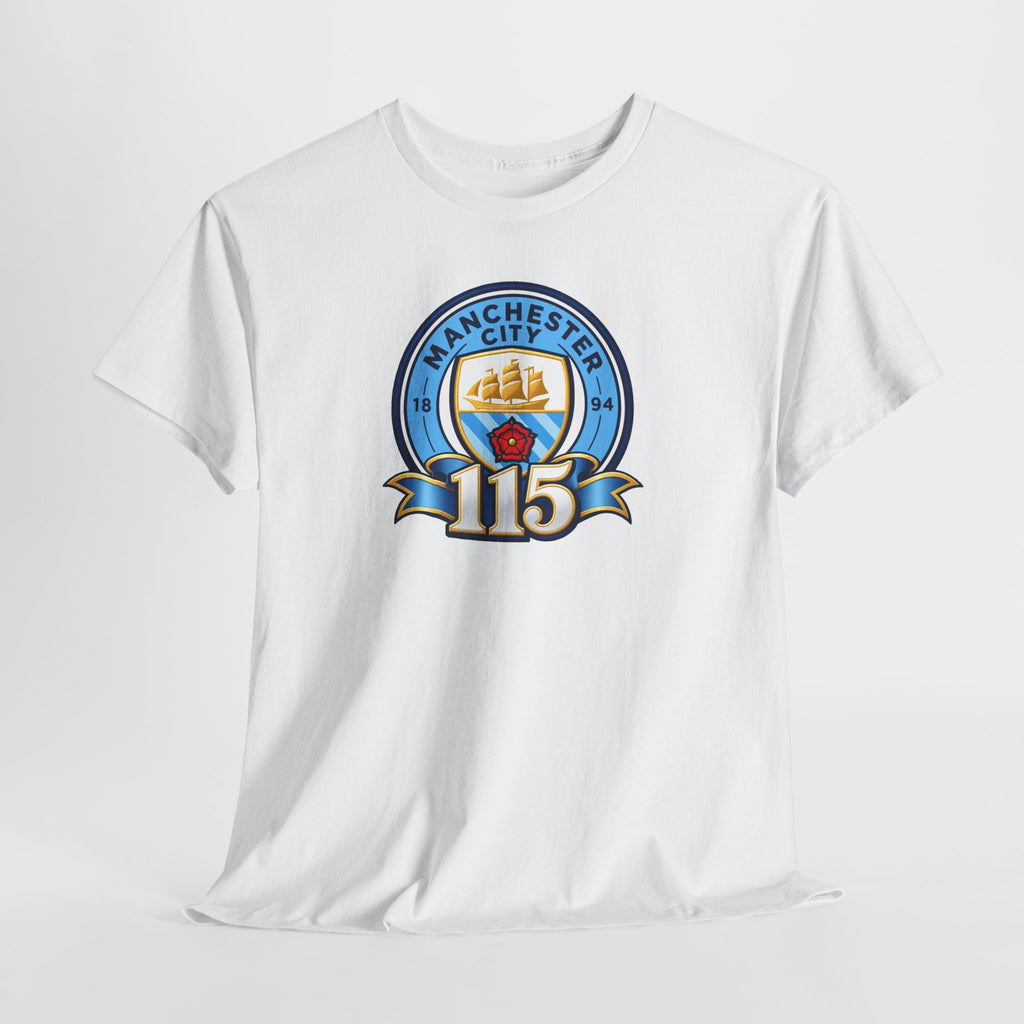 Manchester City 115th Crest Inspired Cotton T-Shirt