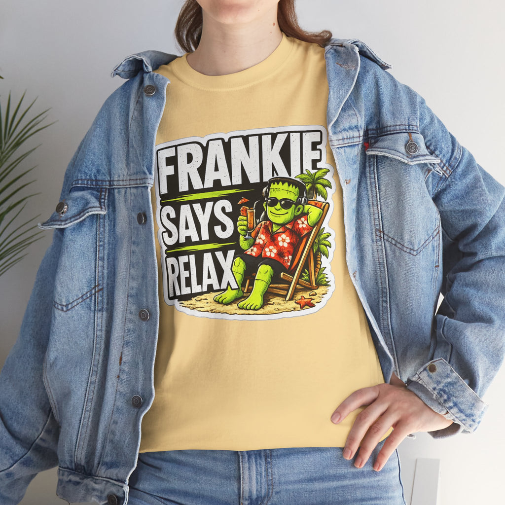 Frankie Says Relax Funny Graphic Cotton T-Shirt