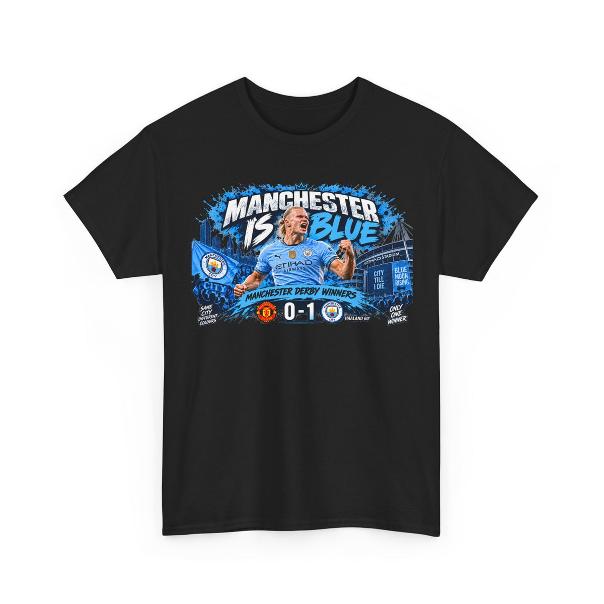 Manchester Is Blue Derby Winners 2026 Cotton T-Shirt
