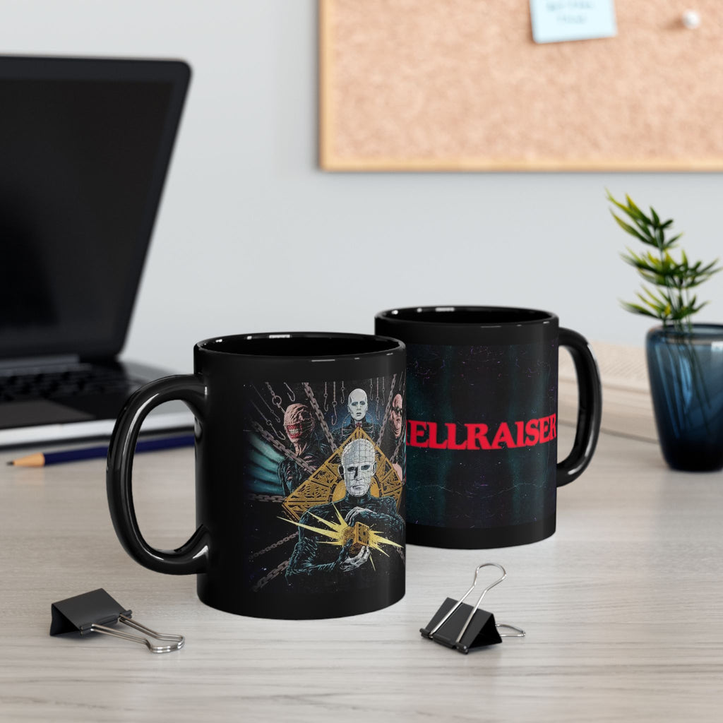 Hellraiser Movie Logo Black Coffee Mug — Horror Fan 11oz/15oz