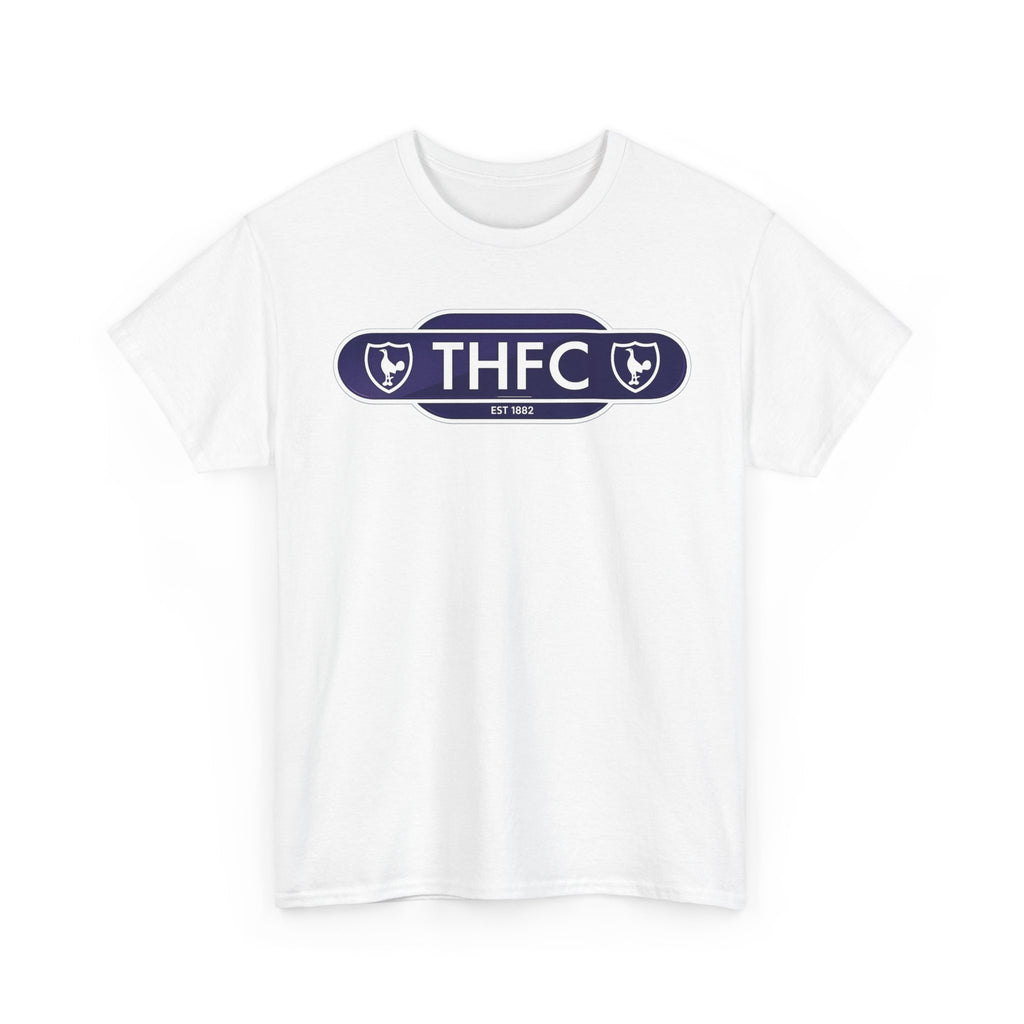 THFC Tottenham Hotspur Railway Sign T‑Shirt — Retro Football Club Tee