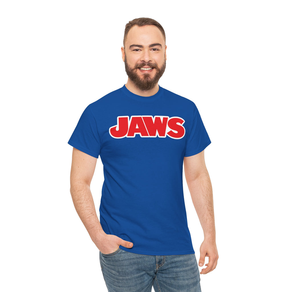 Jaws Logo Tee — Retro Red Movie Graphic T‑Shirt