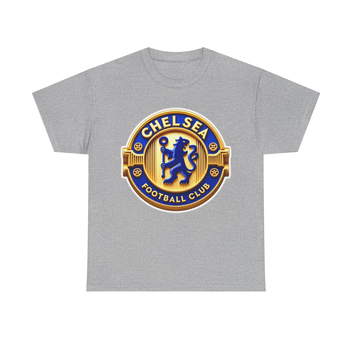 Chelsea Football Club Crest Tee — Retro Blue & Gold Soccer Emblem T-Shirt