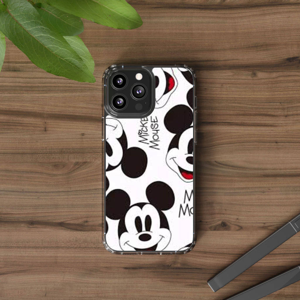 Mickey Mouse Clear Phone Case – Retro Cartoon Pattern Clear Case