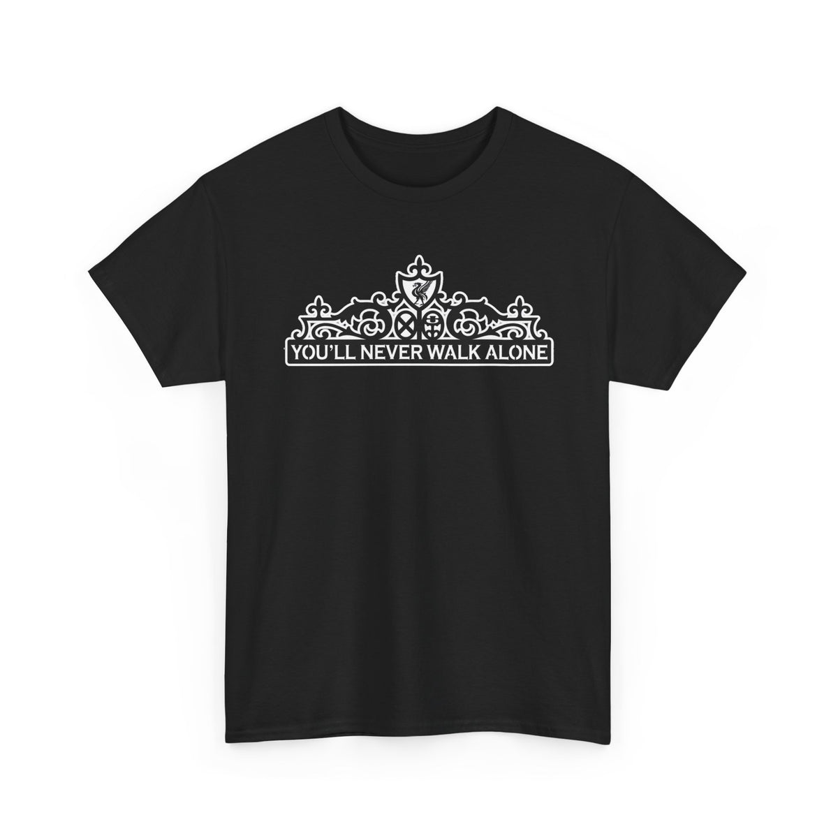 You'll Never Walk Alone T‑Shirt — Liverpool FC Crest Cotton Tee