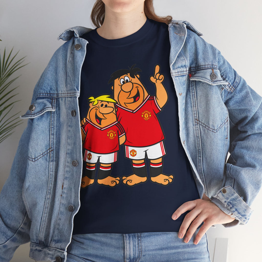Manchester United The Flintstones Cartoon Football Fans T-Shirt