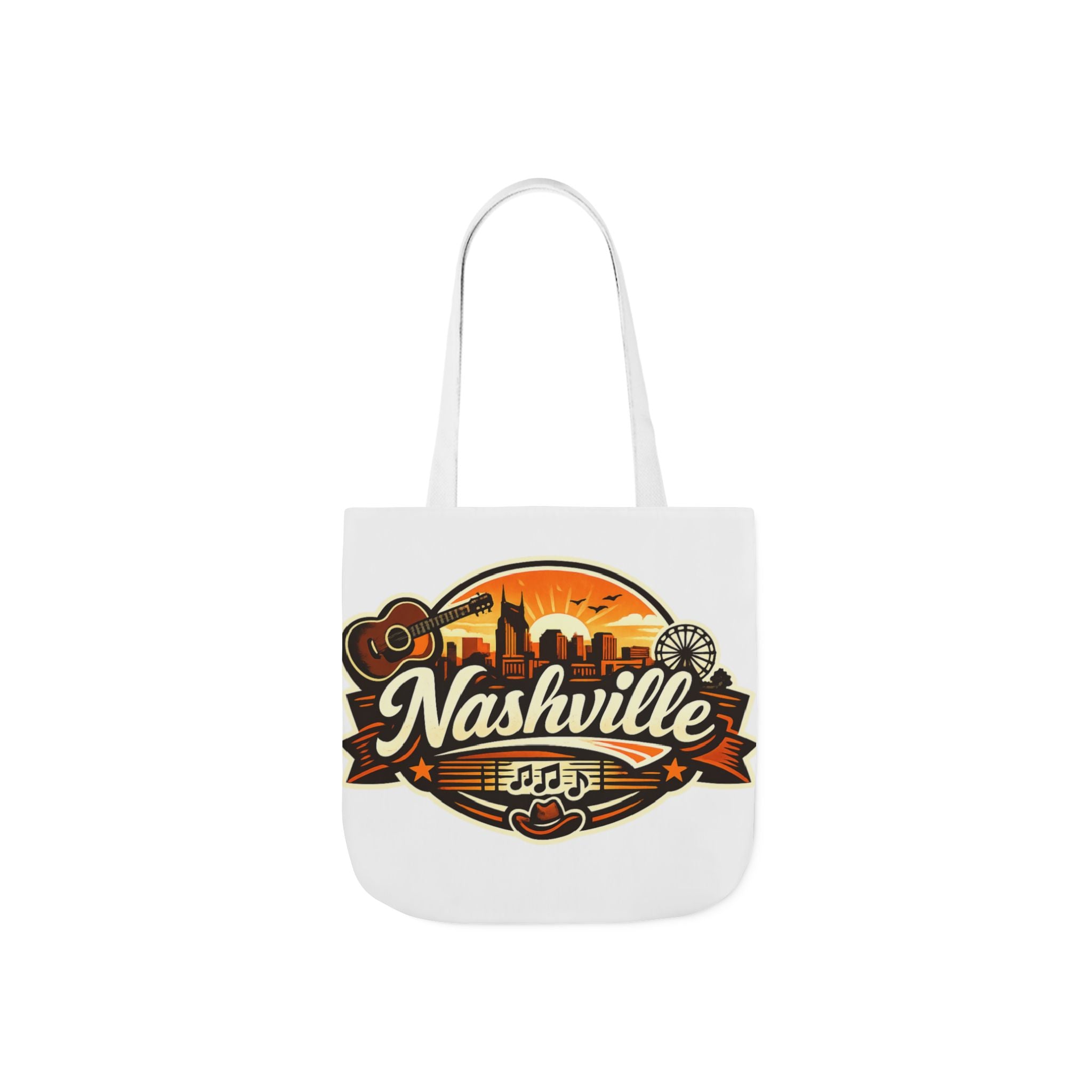 Nashville Sunset Tote Bag — Country Music Skyline Canvas Tote