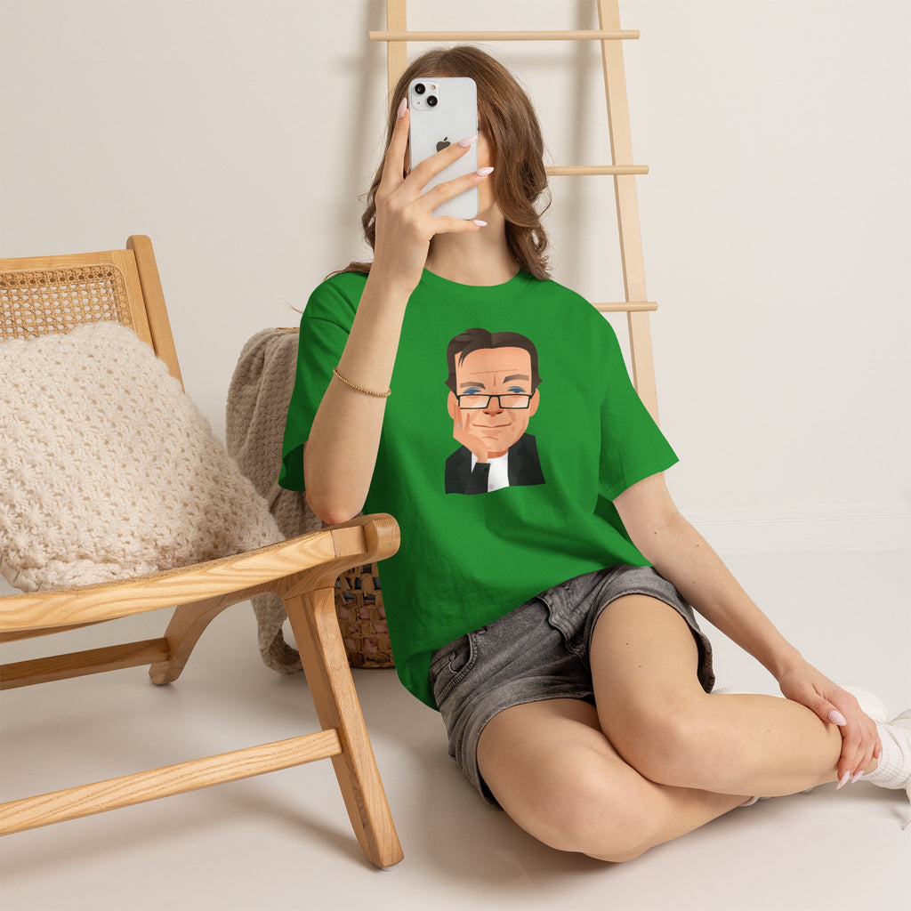Tony Wilson Manchester Legend Caricature Gentleman Face Cotton T-Shirt