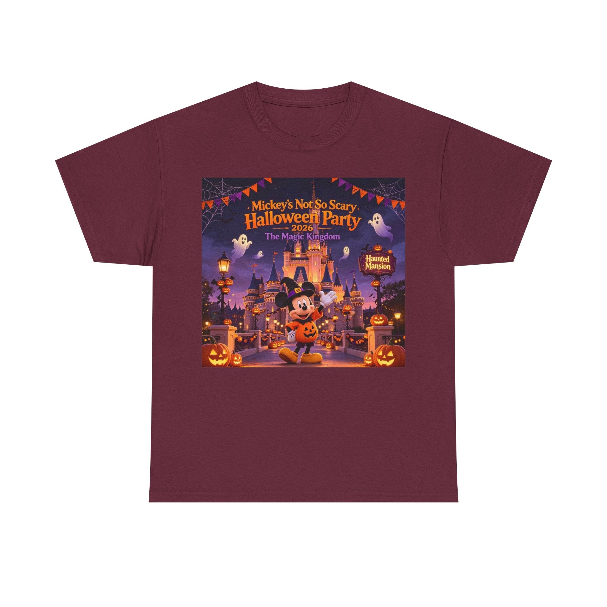 Halloween Mickey T-Shirt — "Not So Scary Halloween Party" Castle Graphic Tee