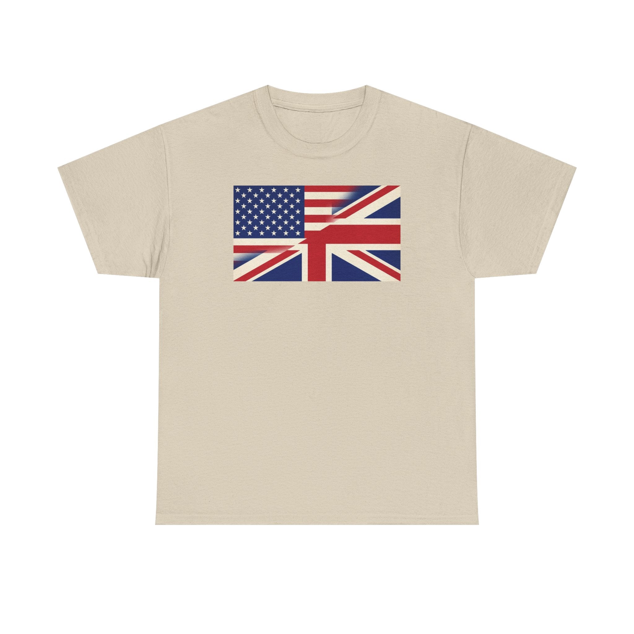 USA-UK Flag Graphic Tee — American British Union Jack Mashup T-Shirt