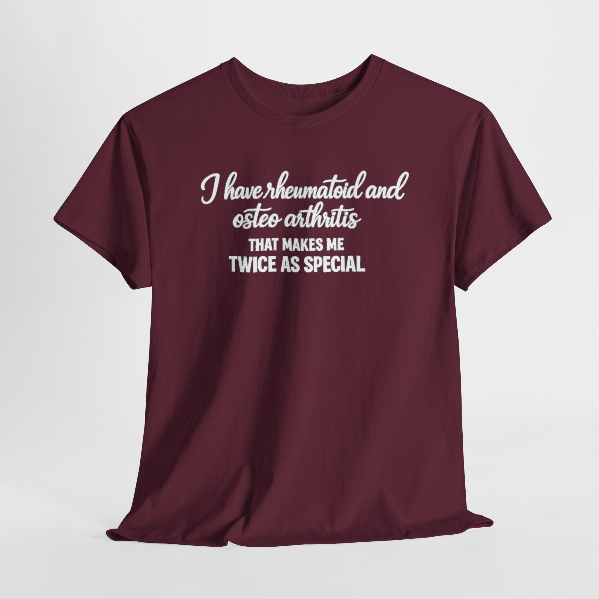 Rheumatoid & Osteoarthritis Awareness T-Shirt – "Twice As Special"