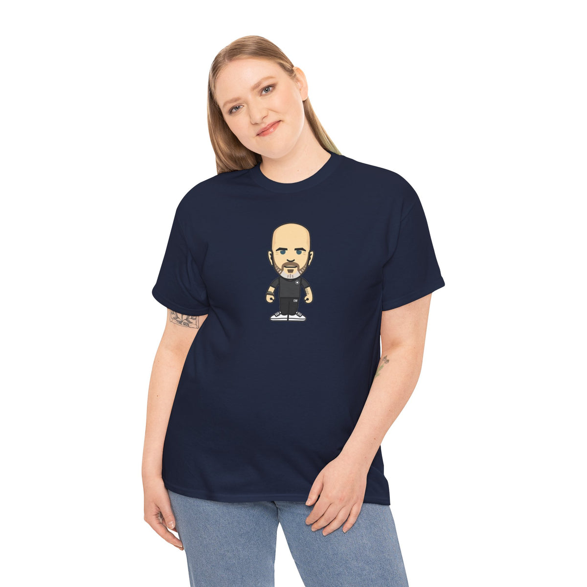 Enzo Maresca Manchester City Character Graphic Cartoon Cotton T-shirt / Tee