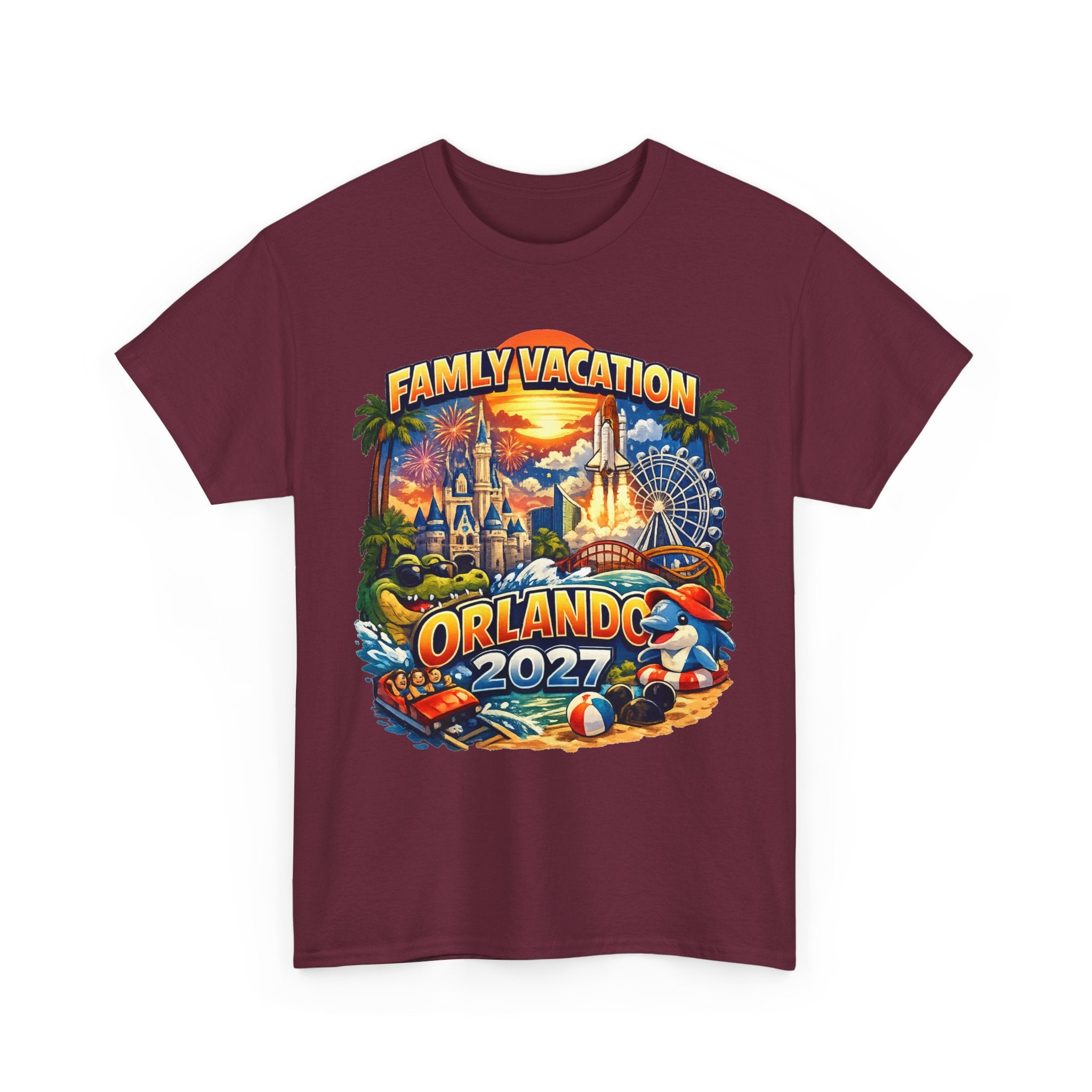 Family Vacation Orlando 2027 T-Shirt — Vintage Theme Park Souvenir Tee