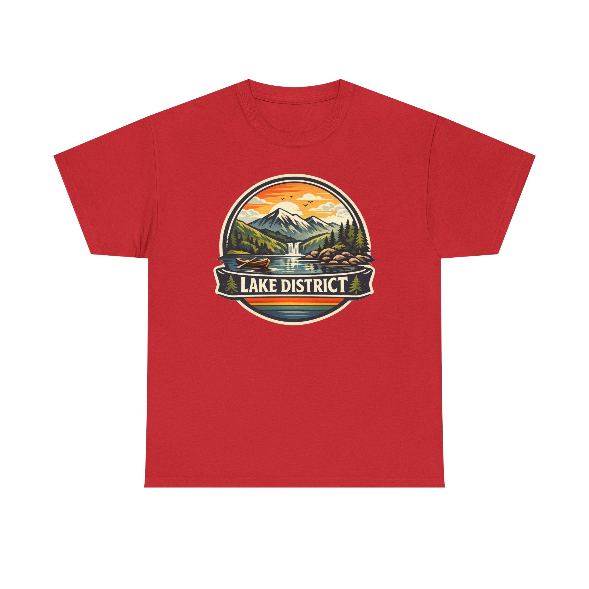 Lake District Graphic Tee — Scenic Mountain & Lake Camping Shirt