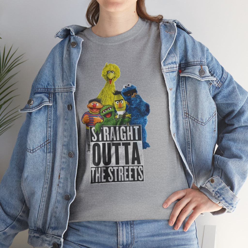 T-Shirt — "Straight Outta the Streets" Sesame Friends Graphic Tee