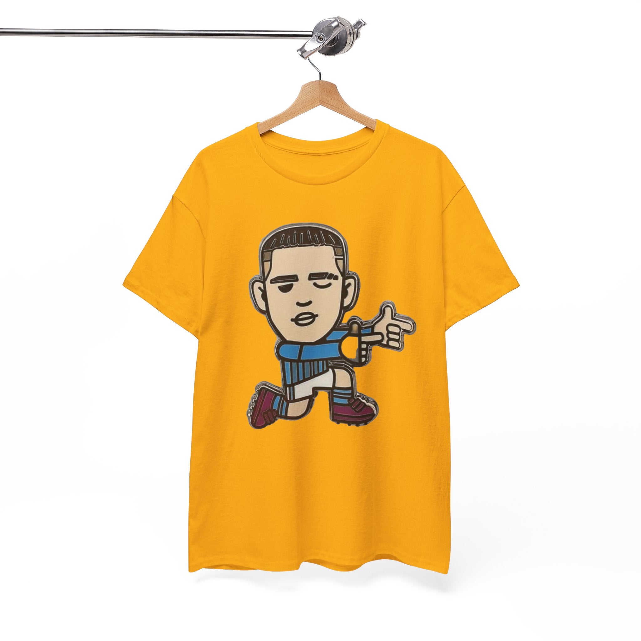 Phil Foden Cartoon Dance Pose Tee - Funky Character Graphic T-Shirt