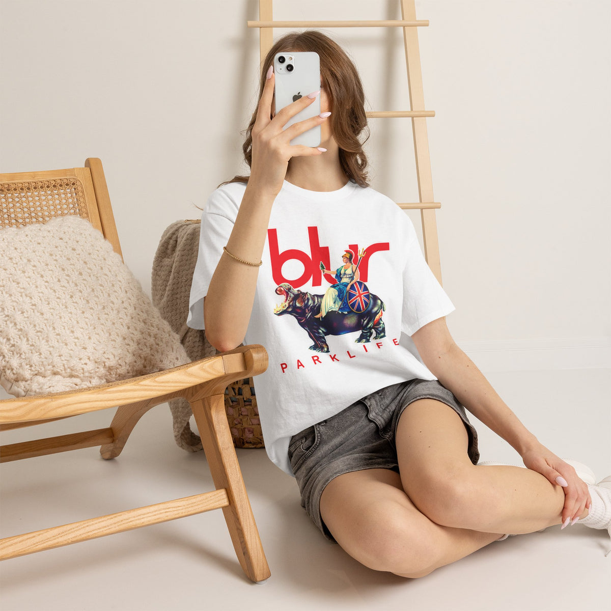Blur PARKLIFE British Bulldog Graphic Cotton T-Shirt