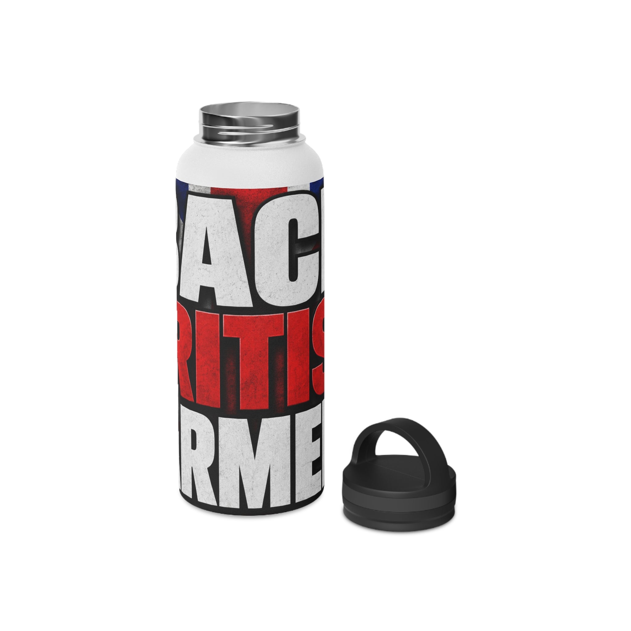 Back British Farmers Stainless Steel Water Bottle — Union Jack Patriotic Insulated Bottle