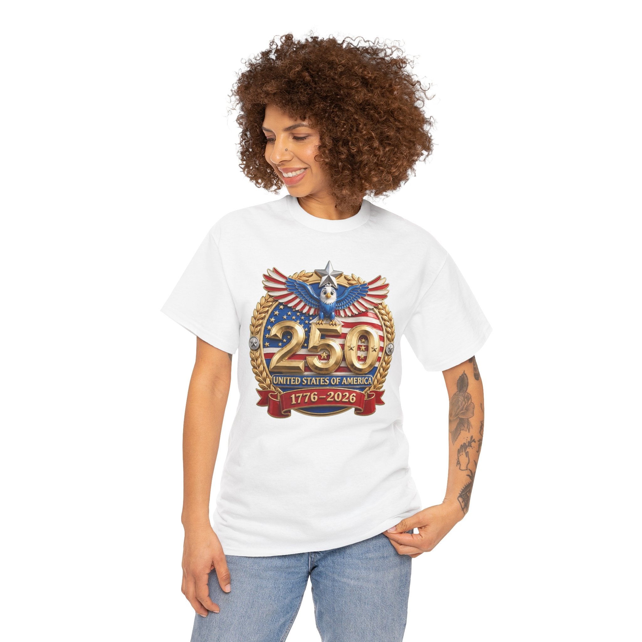 250th USA Anniversary T-Shirt – 1776–2026 Patriotic Eagle Emblem Tee