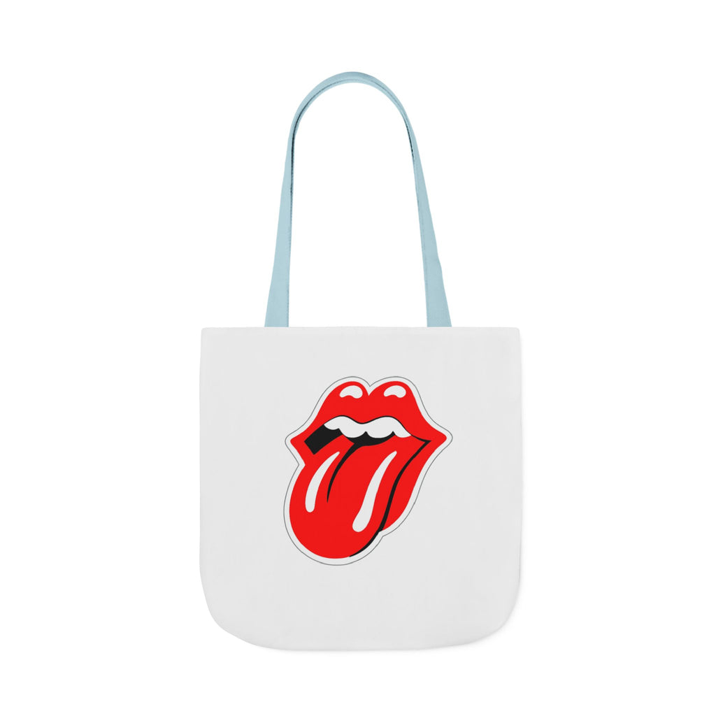 Rock & Roll Tongue Canvas Tote Bag — Retro Lip Graphic