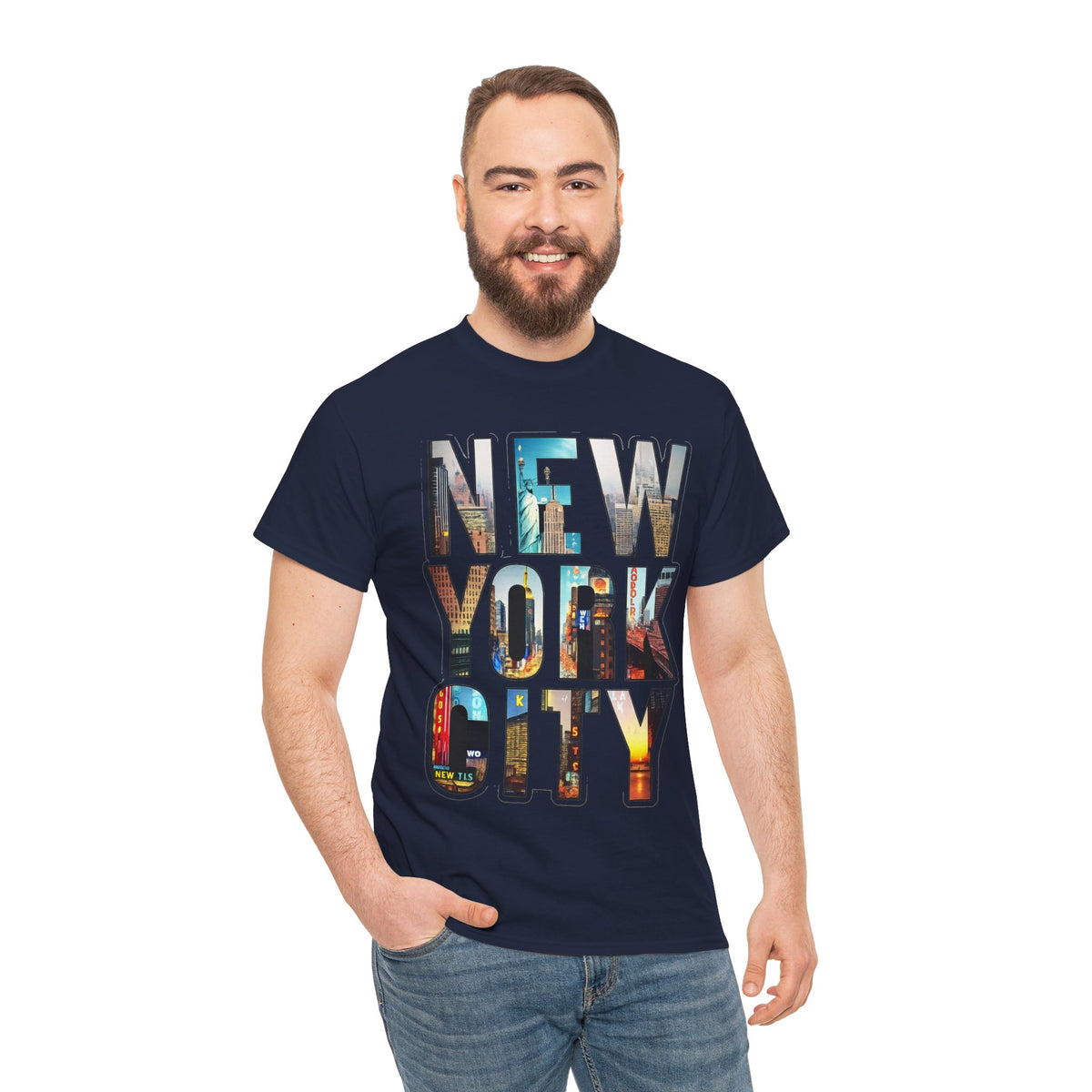 New York City Photo-Block Tee — Vintage Skyline Graphic T-Shirt