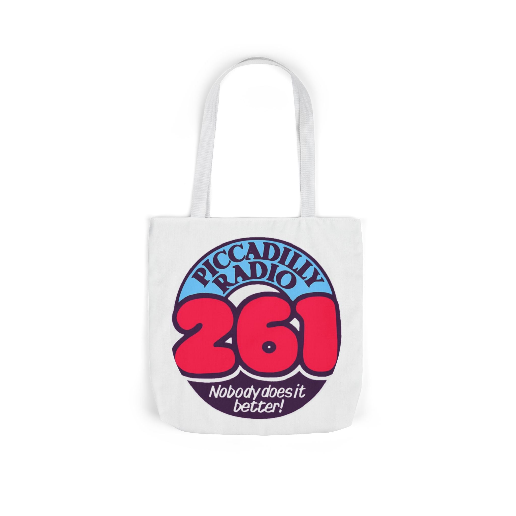 Tote Bag — Retro 'Piccadilly Radio 261' Vintage Logo Canvas Tote