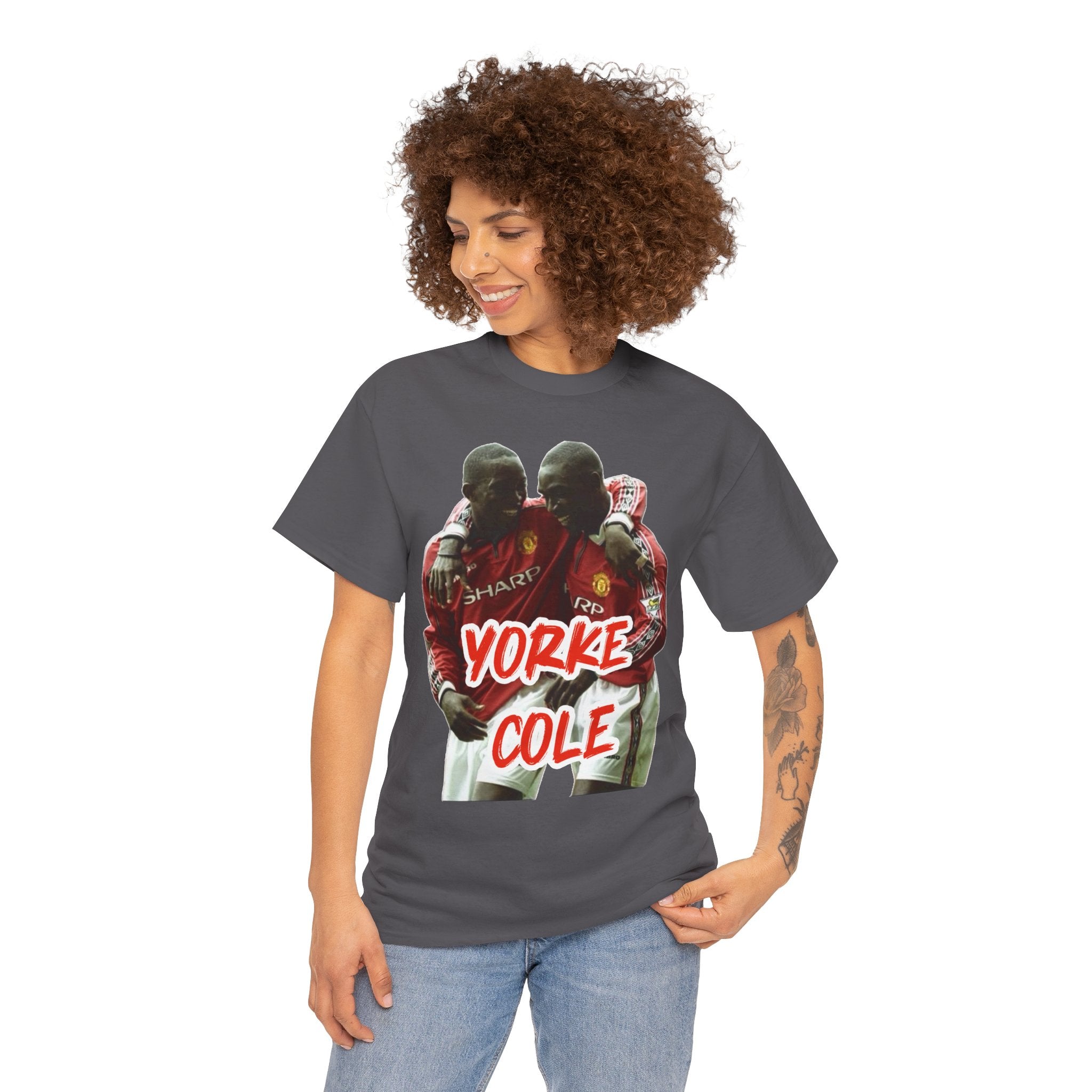 Yorke & Cole Manchester United Soccer Legends Graphic Tee — 'Yorke Cole' Retro Football Shirt