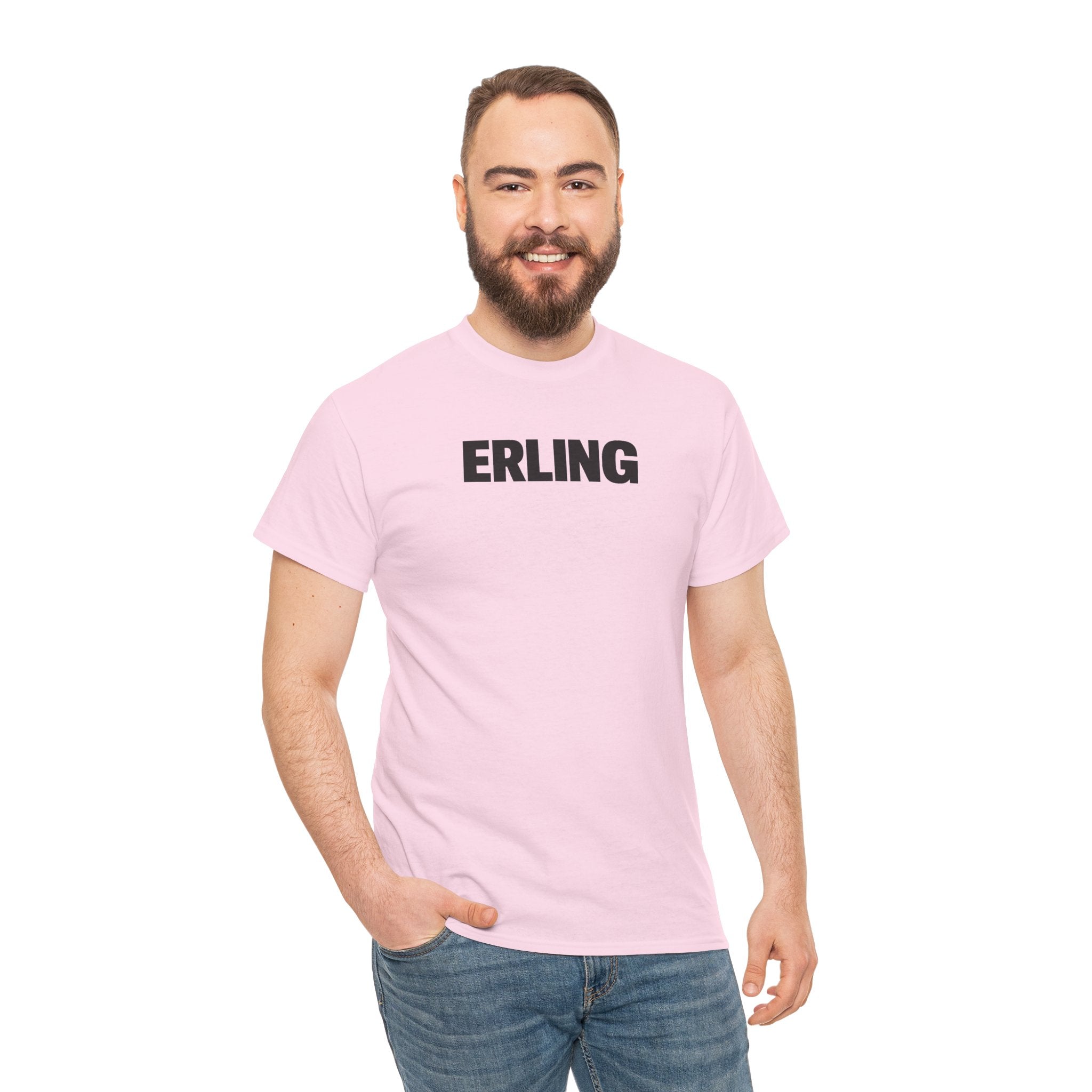 Erling Haaland Name Tee — Minimalist White Graphic T-Shirt