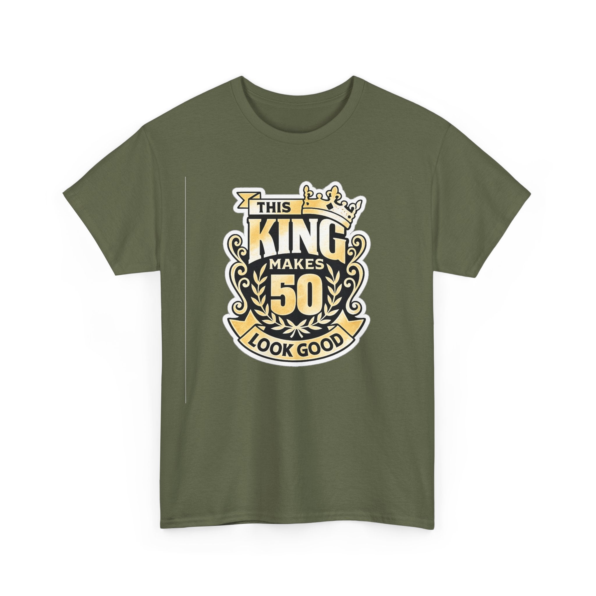 50th Birthday King T-Shirt – "This King Makes 50 Look Good"