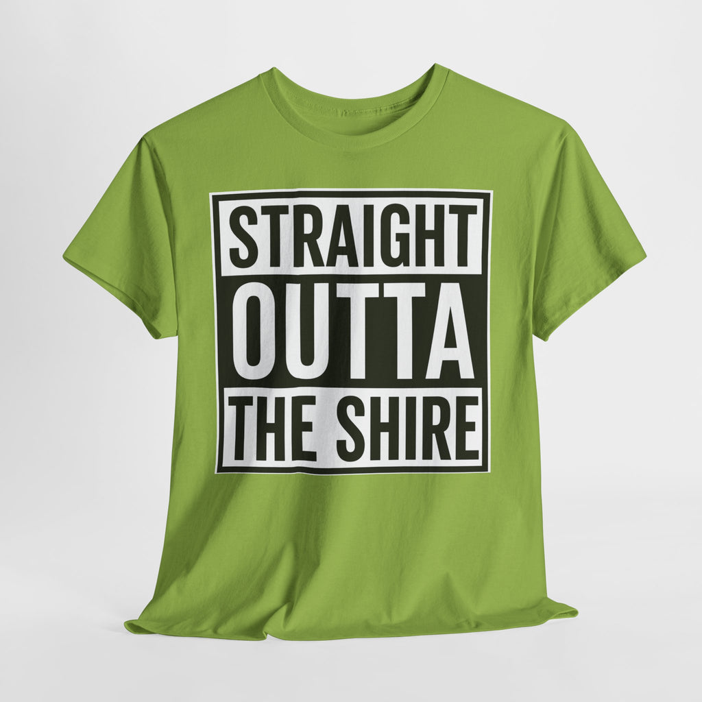 T-Shirt — "Straight Outta The Shire" Funny Hobbit Travel Tee