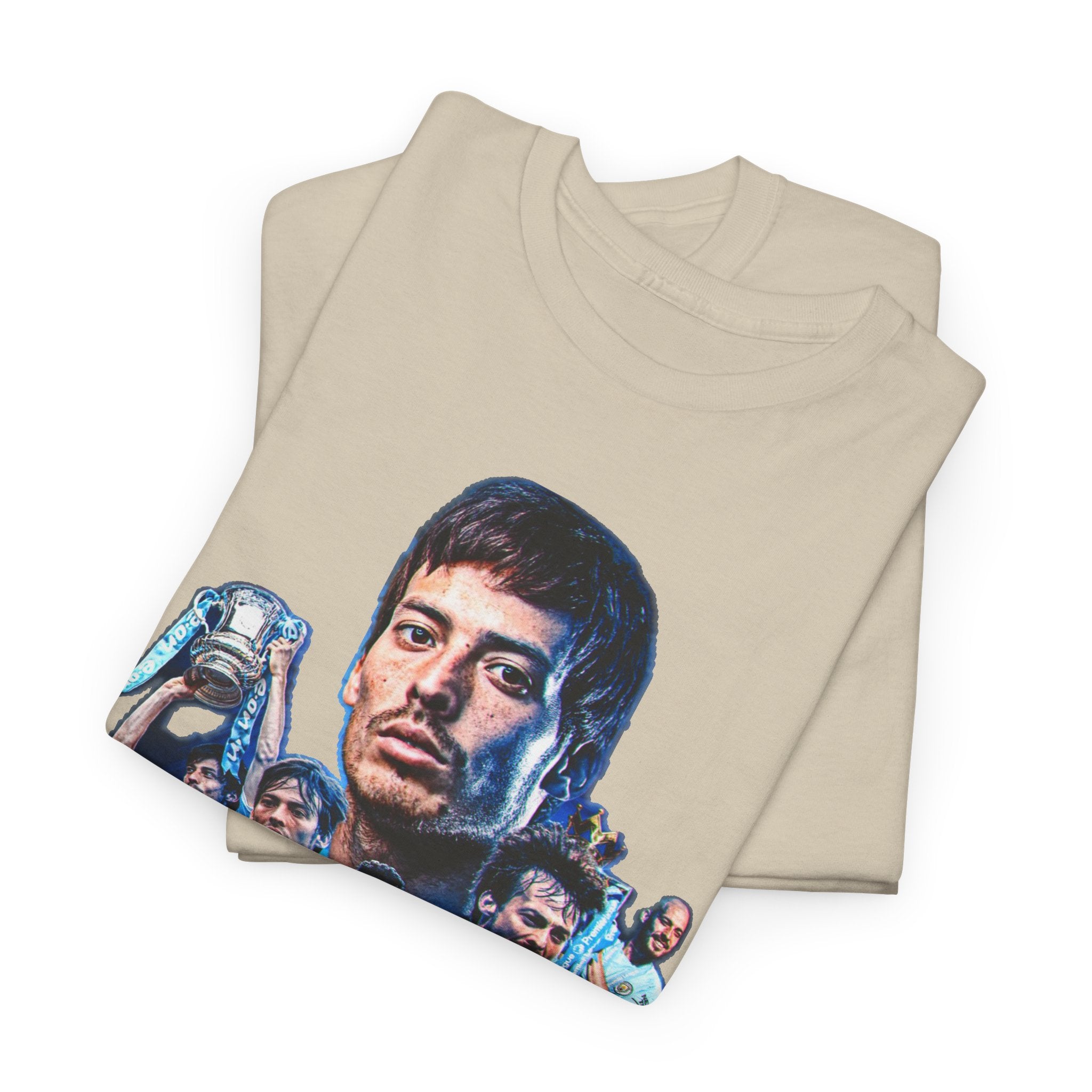 David Silva Manchester City Soccer Tee — Classic Player Portrait Football Shirt